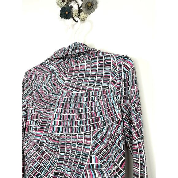 Spanner Women’s Size XS Activewear Jacket Yoga Walking Snap Front Pink Blue Gray - Picture 6 of 11